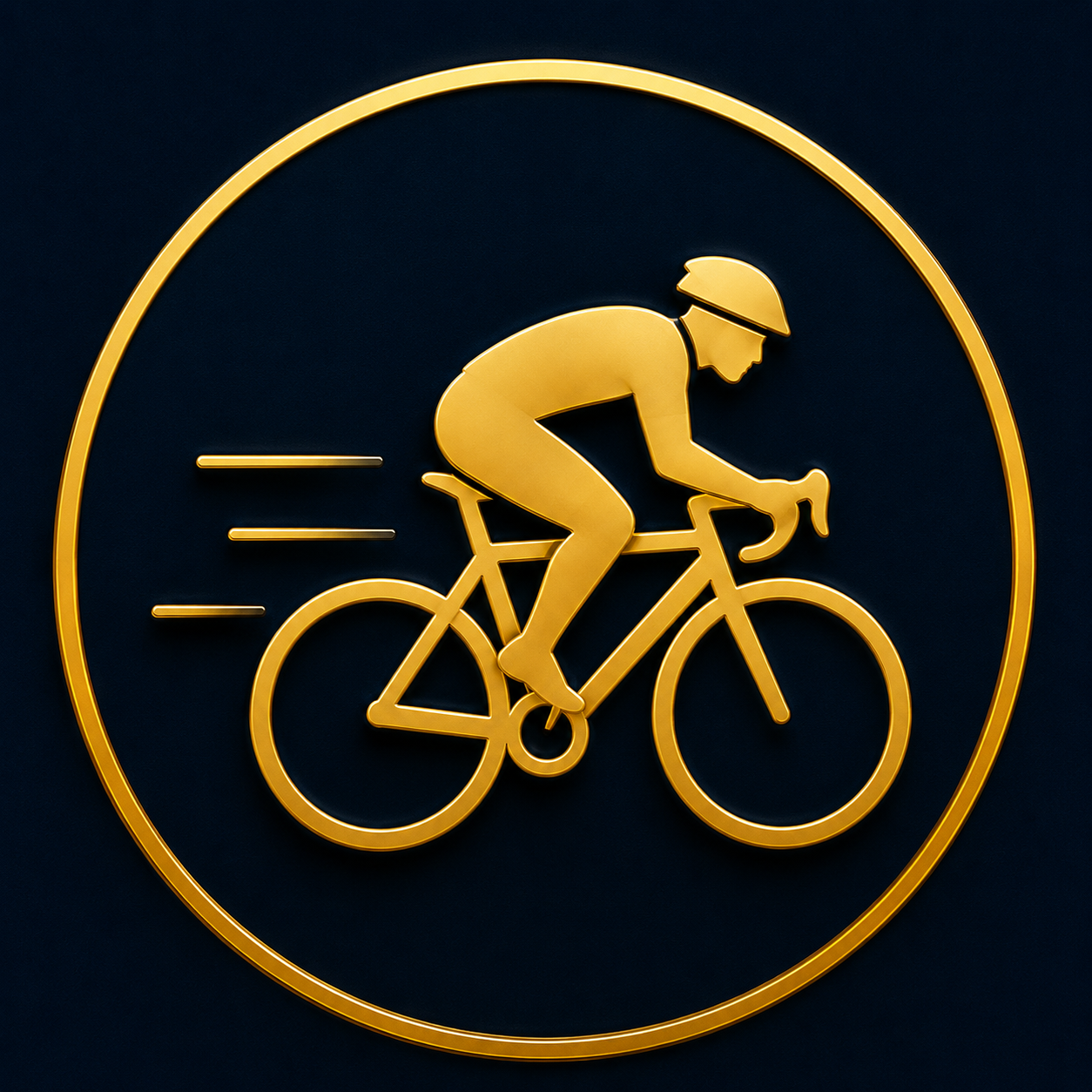 Gold cyclist icon