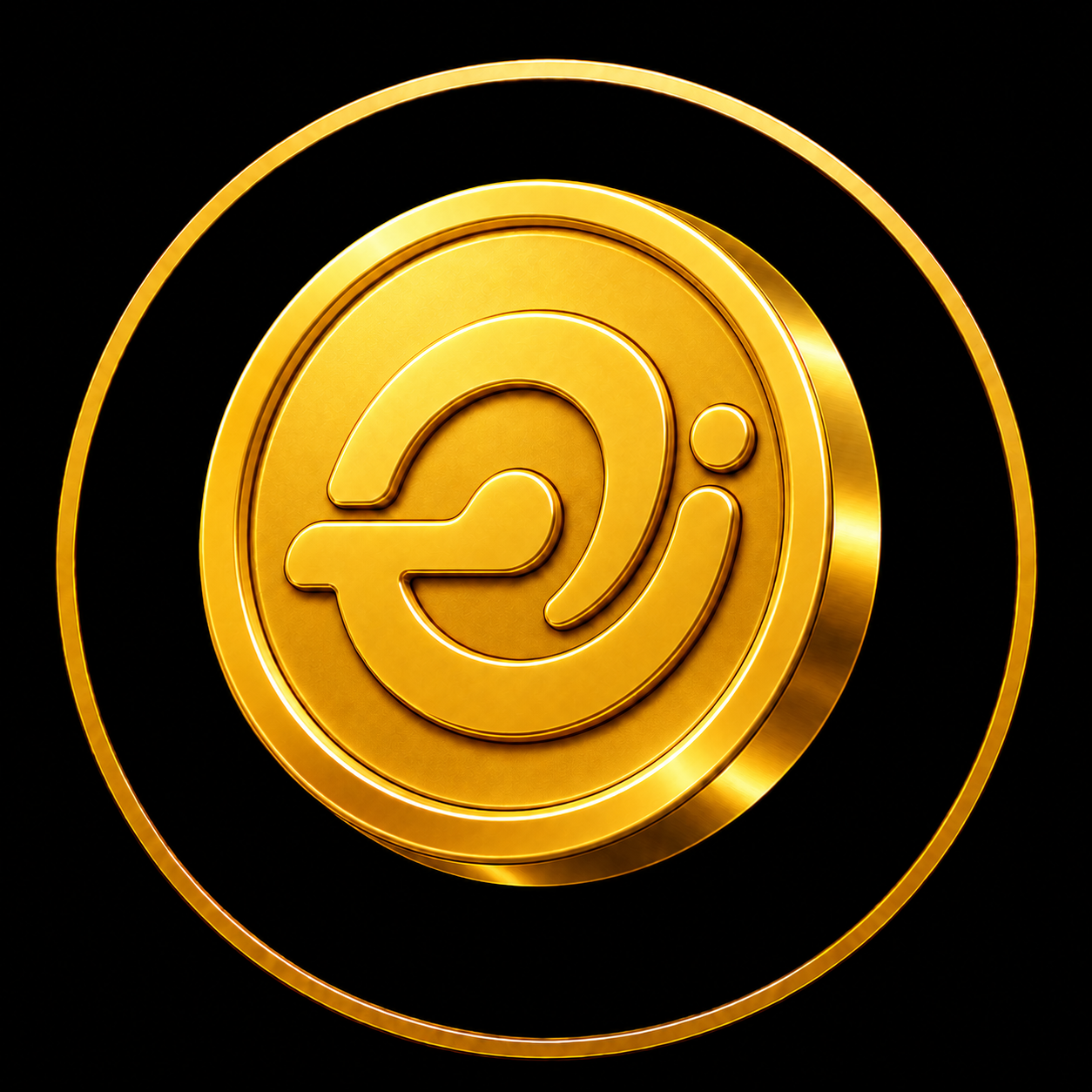 Gold ido coin icon