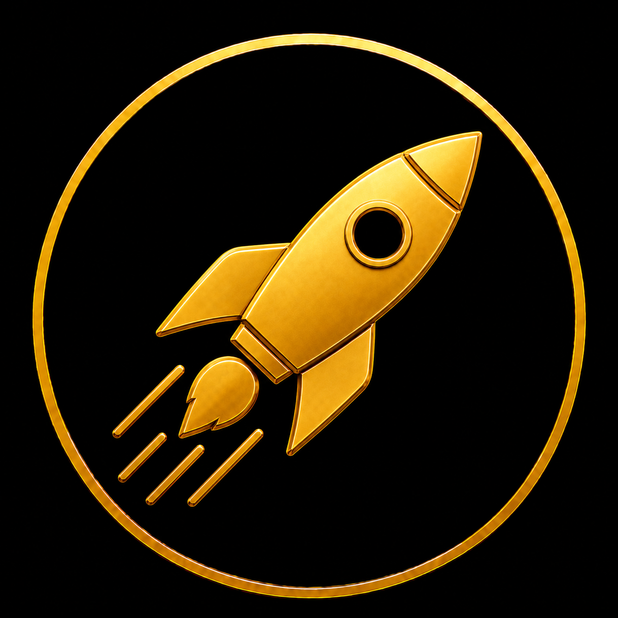 Gold rocket icon