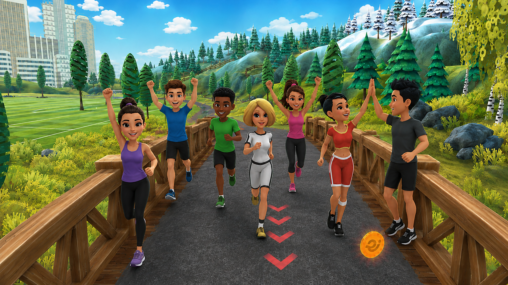 Warm-Up Community – Avatare gemeinsam in Bewegung in der Warm-Up-Welt